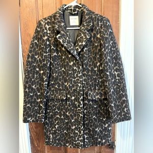 Old Navy Women’s Leopard Print Peacoat